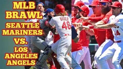 MLB BRAWL Baseball Seattle Mariners Los Angeles Angels Brawl YouTube