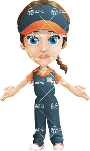 Female Delivery Service Worker Cartoon Vector Character Lost