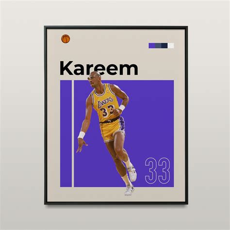 Kareem Abdul Jabbar Posters NBA All Stars Posters NBA Etsy