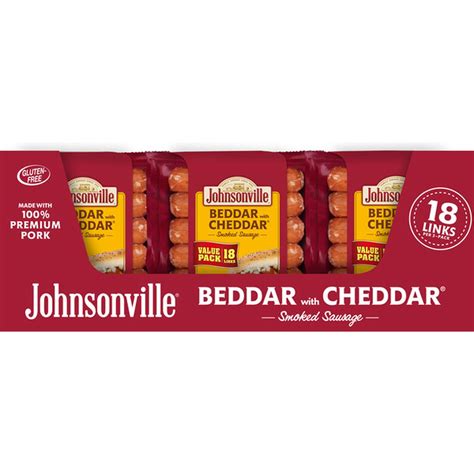 Johnsonville Beddar With Cheddar Smoked Sausage 18 Ct Delivery Or Pickup Near Me Instacart