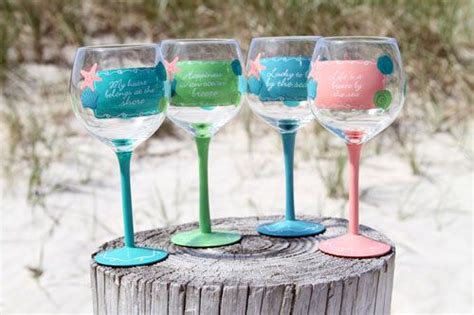 Seashore Sayings Wine Glasses Wine Glass Sayings Glassware Nautical