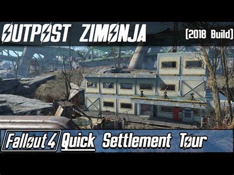 Fallout 4 PC Outpost Zimonja Quick Settlement Tour 2018 Build