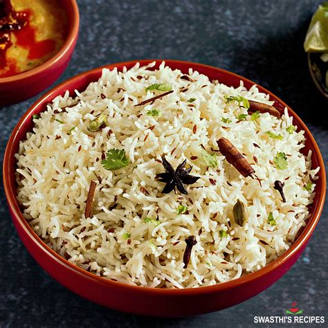 Jeera Rice Recipe Restaurant Cumin Rice Swasthis Recipes