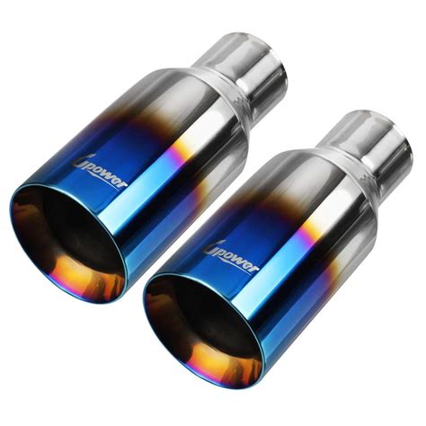 Upower 2 5 Inch Inlet 4 Inch Outlet Exhaust Tip 2 1 2 To 4 Blue Burnt