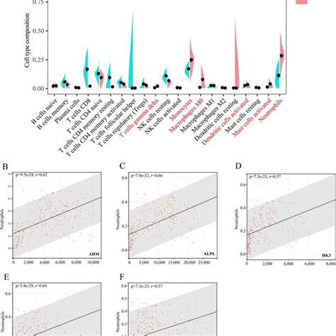 Immune Cell Infiltration And Correlation With Genes A Comparison Of 22 Download Scientific