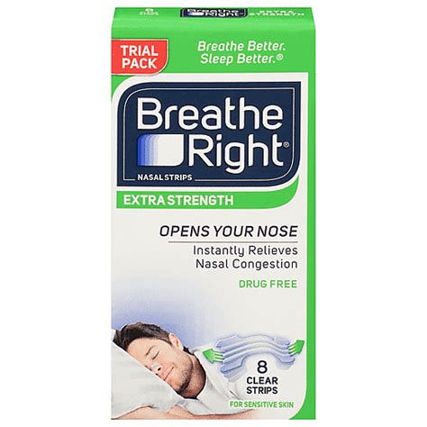 Breathe Right Nasal Strips Extra Strength Drug Free Trial Pack Ea