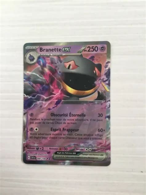 CARTE POKÉMON BRANETTE EX 088 198 EV1 Écarlate et Violet FR EUR 3 00