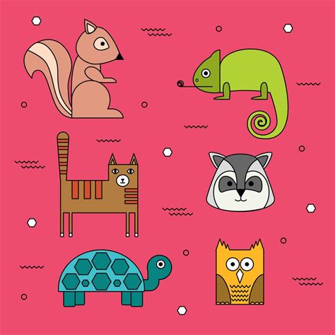 Geometric Shape Animals Vector 268663 Vector Art At Vecteezy