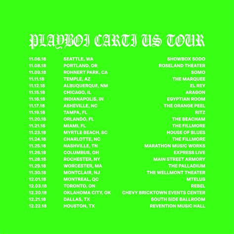 Playboi Carti • US Tour 2018 — These Days