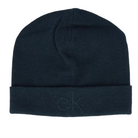 Calvin Klein Outlet Hat With Ck Logo Blue Hat Calvin Klein