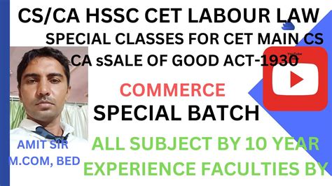 Ca Cs CMA Hssc CET Main Sale Of Goods Act 1930 YouTube