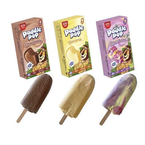 Freeze Dried Paddlepop Twin Pack Rainbow Chocolate Banana Aussie