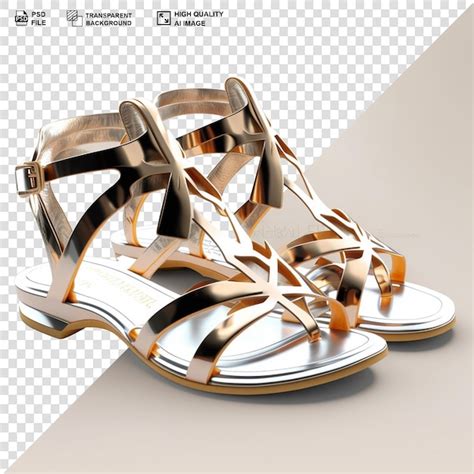 Premium Psd Psd 3d Sandals On Isolated And Transparent Background