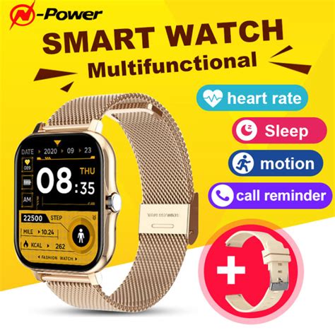 [in Stock] N Power Smart Watch Men Women Sports Fitness Bluetooth Couple Touchscreen Stainless