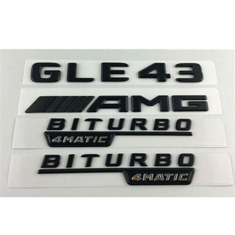 NEU GLE43 AMG BITURBO 4MATIC Trunk Fender Badges Embleme für Mercedes