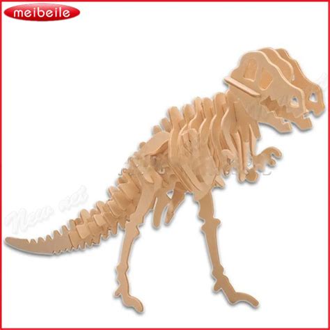 Free Shipping 3D Puzzle Dinosaur Jigsaw Puzzles Wooden Kids Children ...