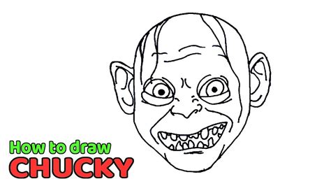 How To Draw Chucky Easy Chucky Doll Drawing Easy Youtube