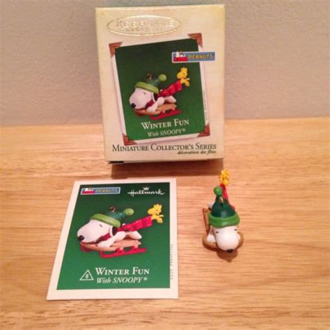 Hallmark Keepsake Th In Series Winter Fun W Snoopy Miniature