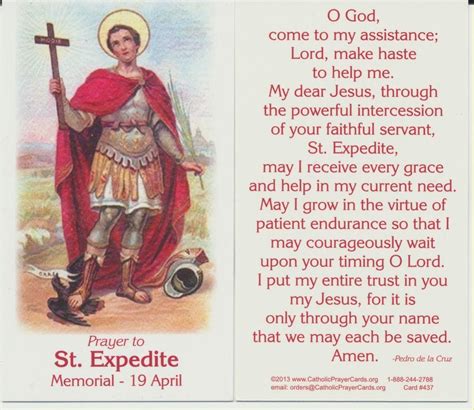 Saint Expeditus Google Search Prayers Novena Prayers Catholic