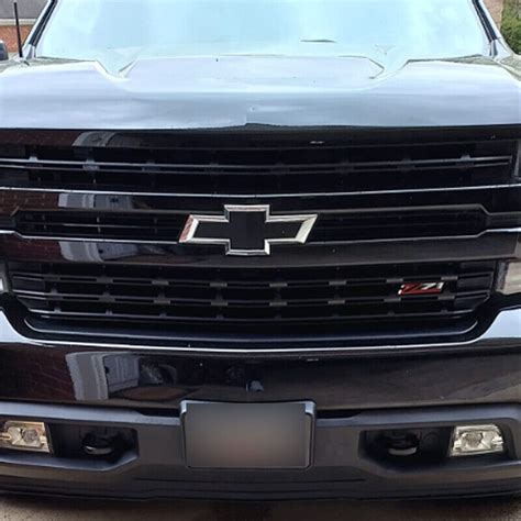 2019 22 Z71 Front Grille Emblem Replacement For Chevy Silverado Gloss Chrome Red Ebay