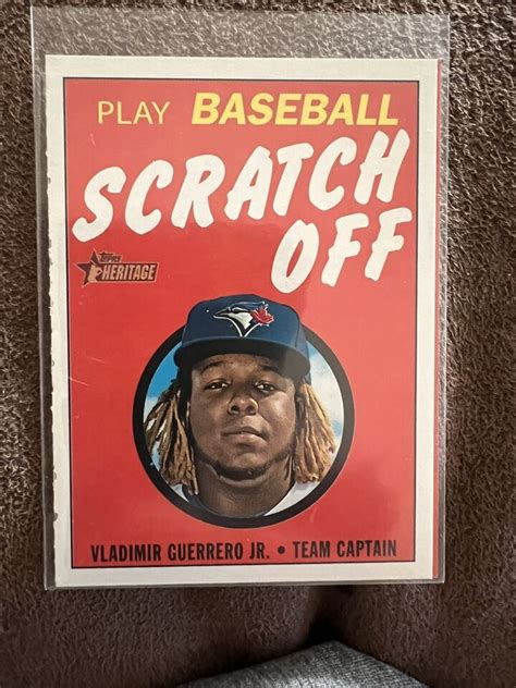 Ronald Acuna Jr Topps Heritage Vladimir Guerrero Jr Scratch Off Ebay