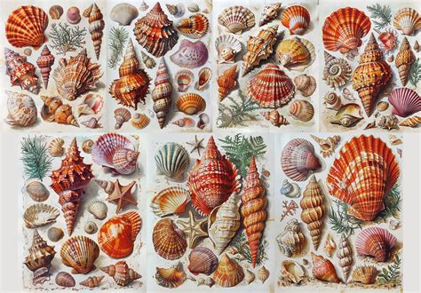 Unique Seashell Posters Hq Printable Old School Wall Art Posters