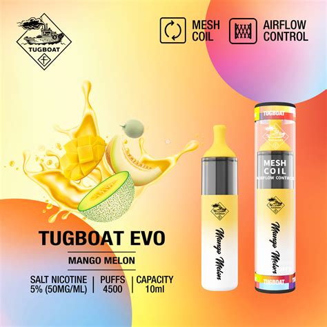 Tugboat Evo Puffs Mango Melon Vape Bazaar