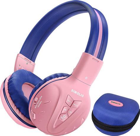 Amazon.com: SIMOLIO Bluetooth Kids Headphones Volume Limited,Kids Safe ...