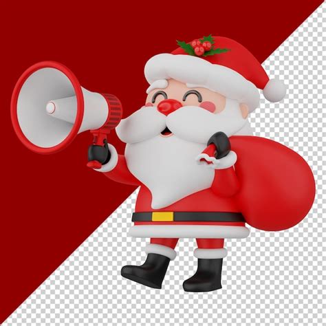 Render 3d Aislado De Santa Claus Archivo PSD Premium