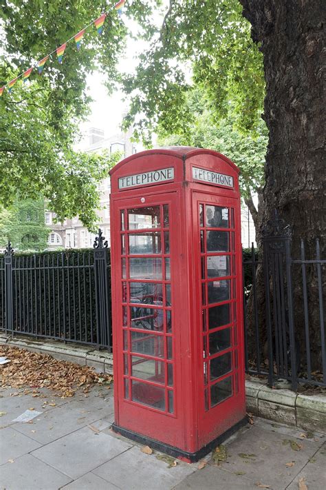 Londres Rojo Cabina Telef Nica Tel Fono Unido Gran Breta A Punto