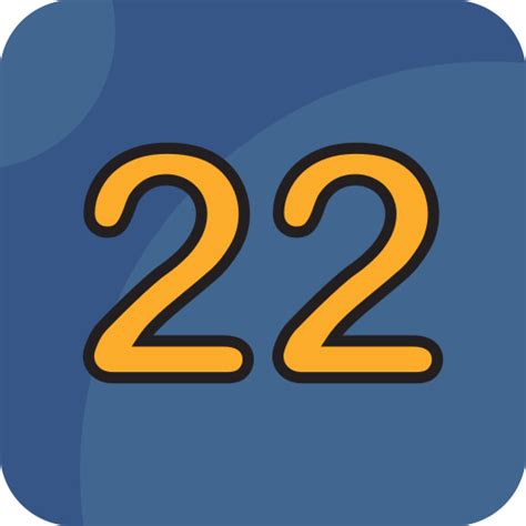 number  generic outline color icon