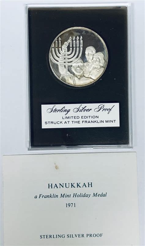 1971 Hanukkah A Franklin Mint Holiday Sterling Silver Apr 16 2020