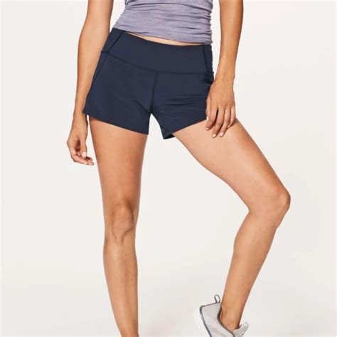 Lululemon Run Times Short Ii Midnight Navy Blue Lycra Swift Ultra