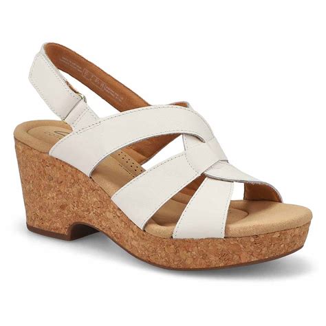 Clarks Women S Giselle Beach Wedge Sandal Wh SoftMoc