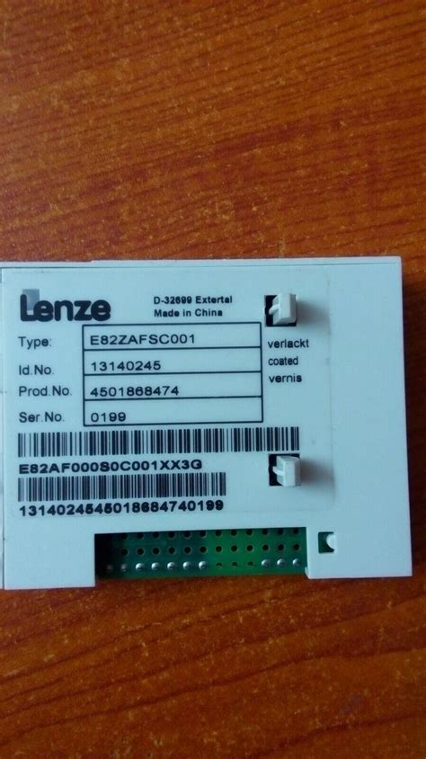 Lenze Standard Io Module Type E82zafsc001 Used In Very Good