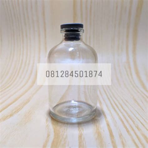 Jual Botol Kaca Vial Ml Tebal Tutup Karet Shopee Indonesia