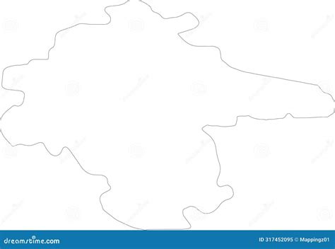 Vukovarsko Srijemska Croatia Outline Map Stock Vector Illustration Of