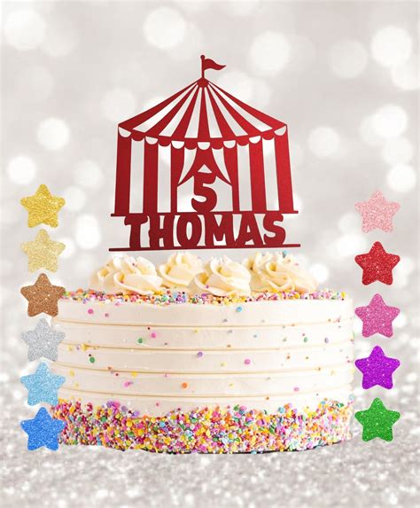 Custom Circus Cake Topper Personalised Circus Cake Topper Etsy