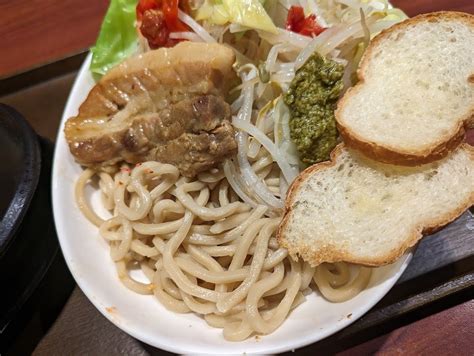 野菜たっぷり！濃厚エビトマトつけ麺：憩い麺場 海老はる（大田区蒲田5：2024年7杯目） Eihoのブログ3