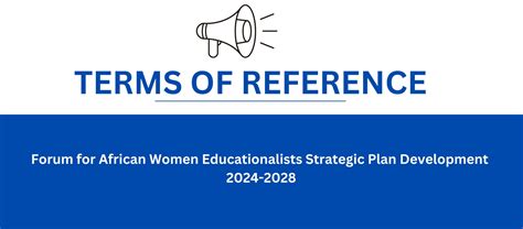 Terms Of Reference For The Forum For African Women Educationalists