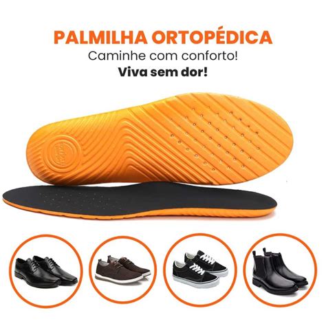 Qual A Melhor Palmilha Ortopédica - Palmilhas Ortopedica Anatomica P.U em Gel Super Confortavel Linha ...