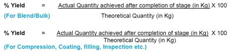 Calculation For Percent Yield