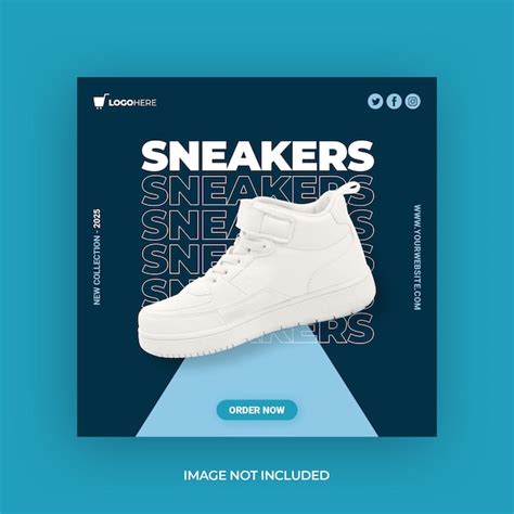 Premium PSD Sneaker Shoes Promotion Social Media Banner Or Post Template