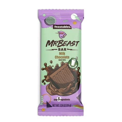 Feastables Mr Beast Milk Chocolate Bar, 1.24 oz (35g), 1 Bar - Walmart.com