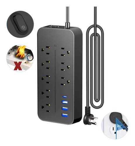 Regleta Cargador Multicontactos Con 8 Salidas 3 Usb 1 Tipo C Meses