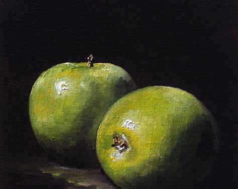 Green Apples Original Oil Painting By Nina R Aide Fine Art Studio