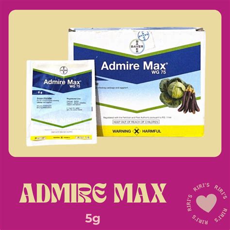 ADMIRE MAX 75 WG INSECTICIDE BAYER APHIDS KILLER IMIDACLOPRID