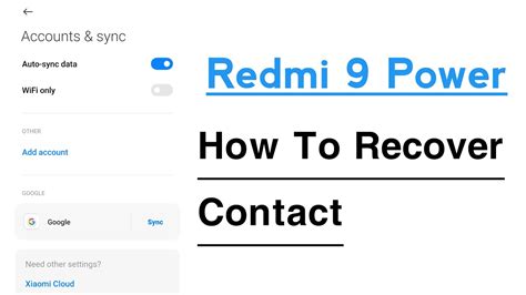 Redmi Power How To Recover Delete Contact Redmi Power Delete