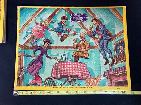 Vintage Walt Disney Mary Poppins Cardboard Puzzles Jaymar Specialty