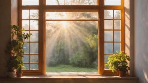 Premium Photo Blurred Background Of Warm Morning Sunlight Through